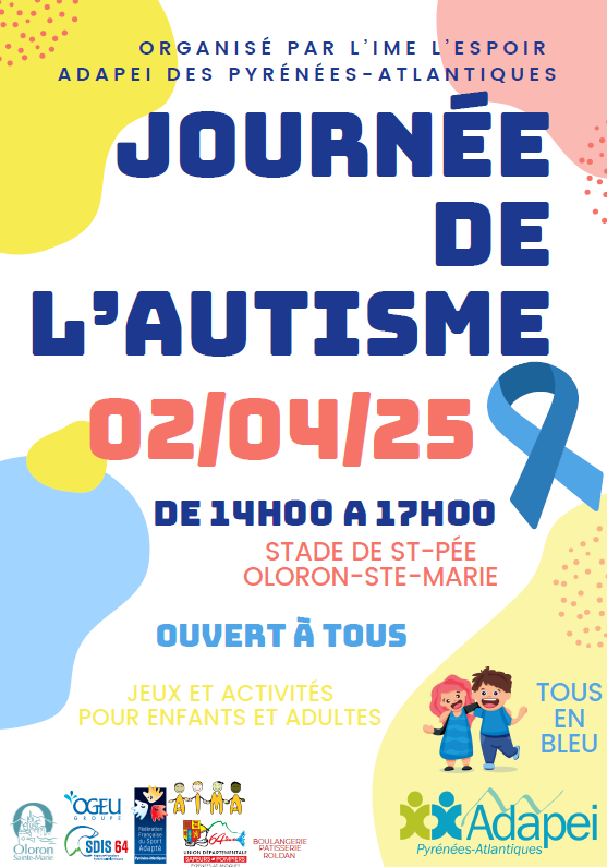 Affiche de la journée autisme à Oloron