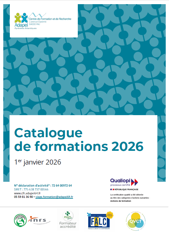 Couverture du catalogue de formation 2026