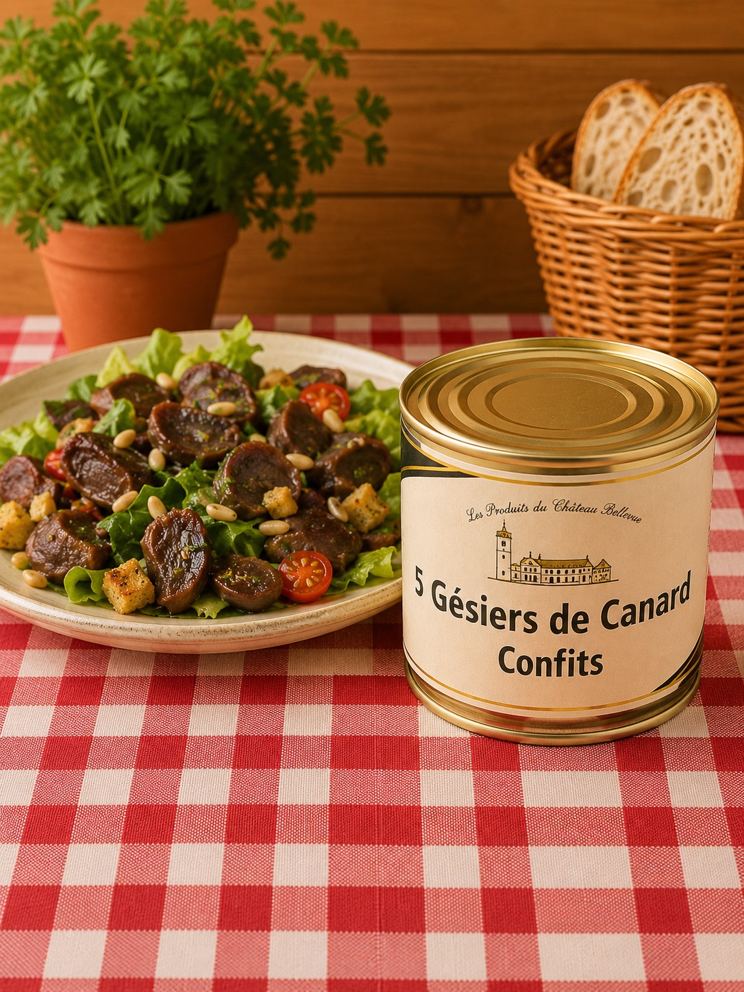 5 gésiers de canard confit 380 g