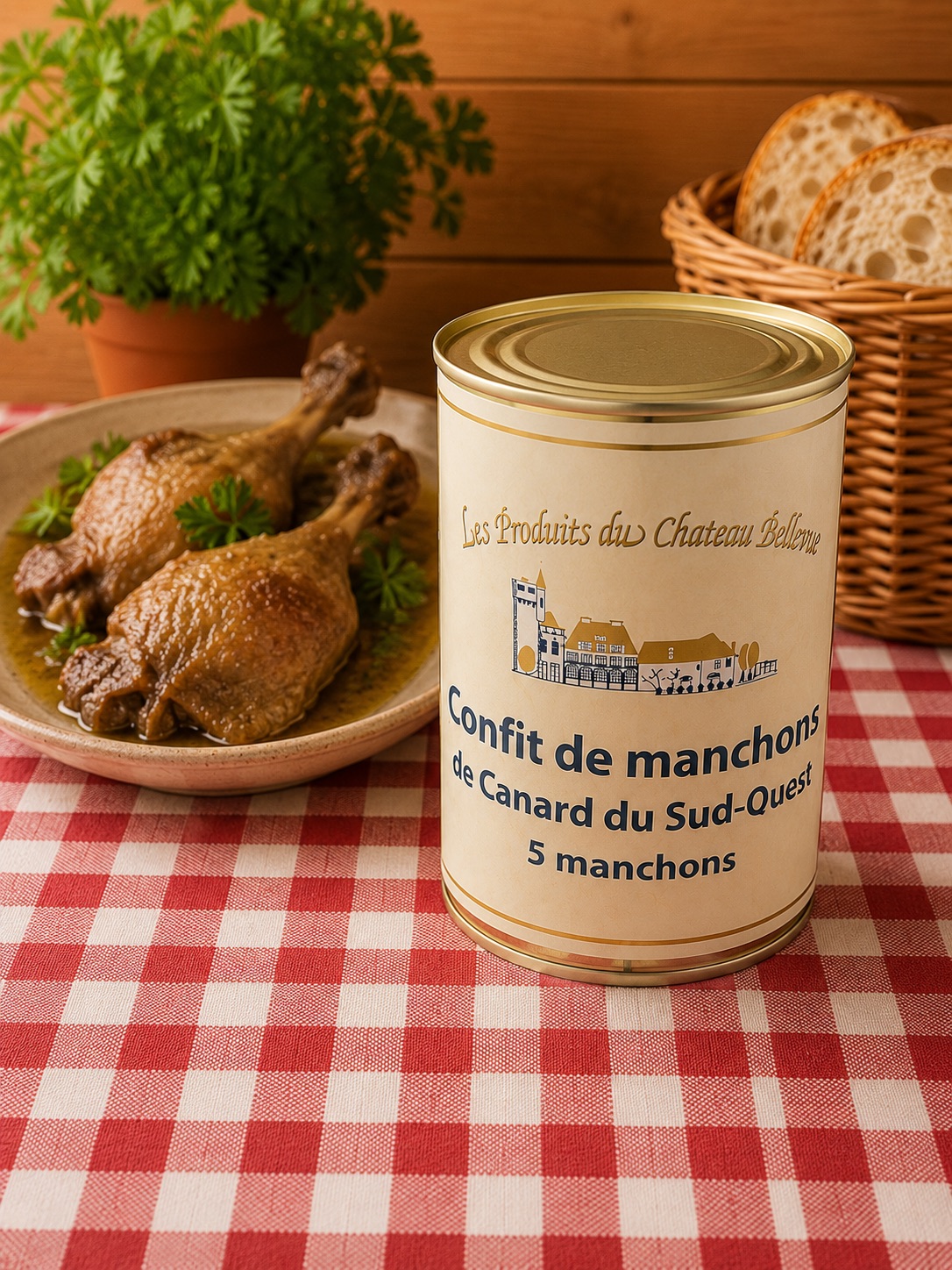 5 manchons de canard du Sud-Ouest confits 900 g