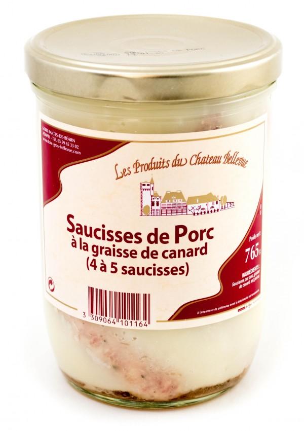 Saucisses de Porc à la graisse de canard – 4 à 5 saucisses 765 g