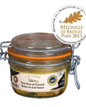 Foie Gras de canard entier du Sud-Ouest bocal