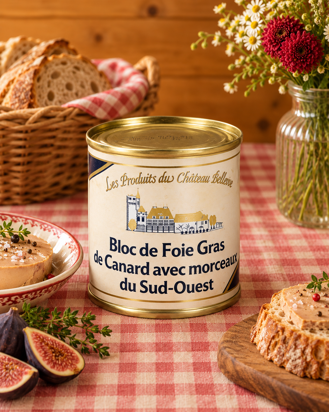 Bloc de foie gras de canard 30% morceaux sud-ouest