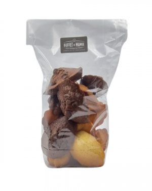 Madeleines natures et chocolat