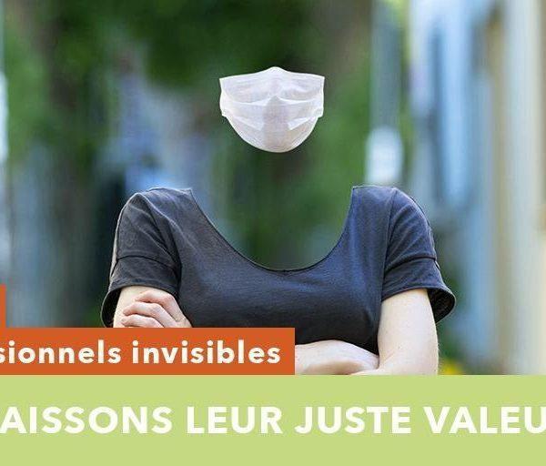 Visuel de la compagne de l'Unapei "des professionnels invisibles"