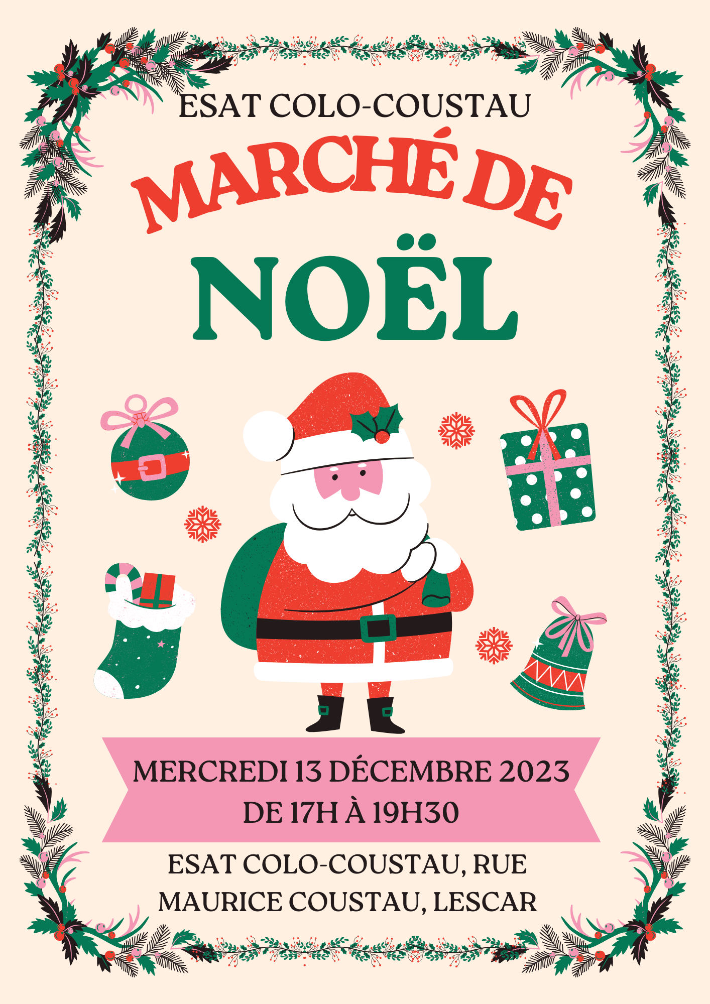 Marché de Noël des ESAT, 13 décembre 2023, 17h