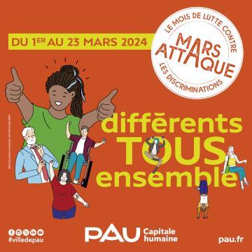 Affiche de Mars Attaque "Différents tous ensemble"