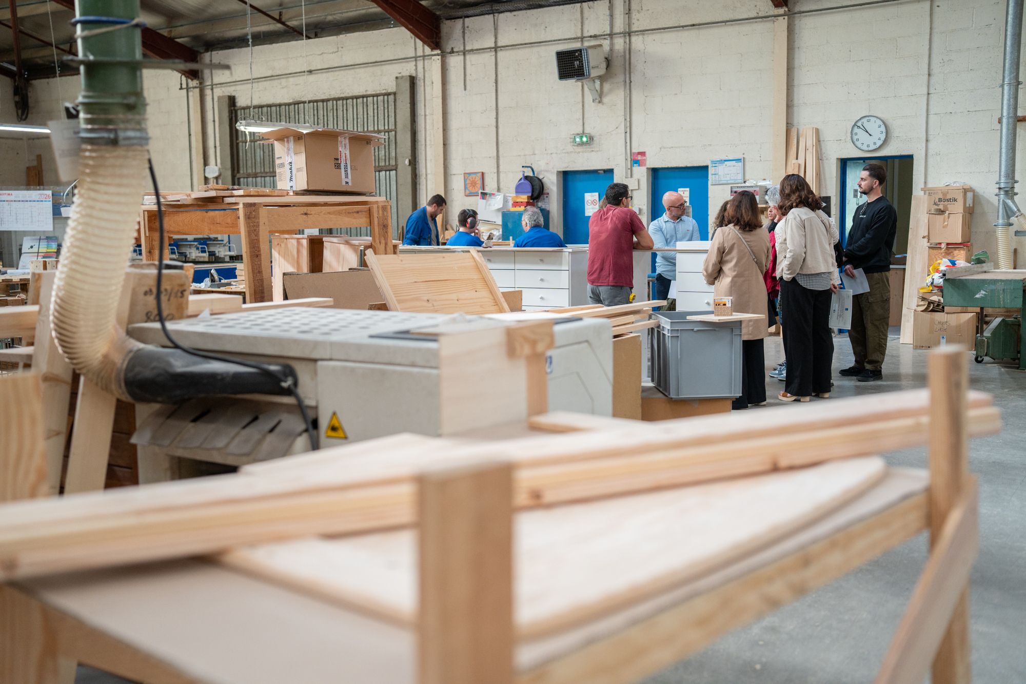 Visite de la menuiserie